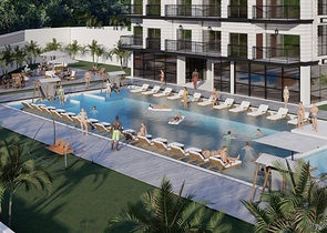 Двухкомнатная квартира в новом доме в районе Авсаллар