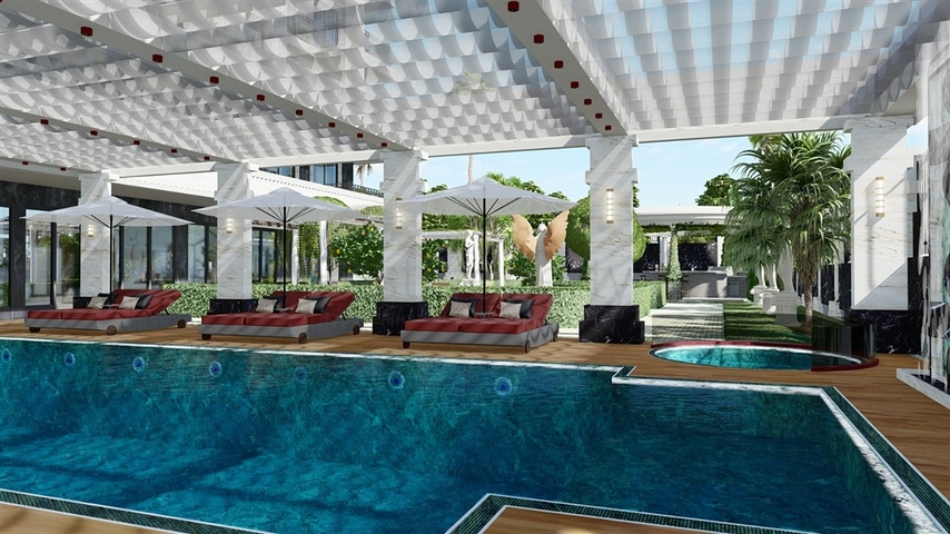 Элитный жилой комплекс вблизи моря на начальном этапе строительства