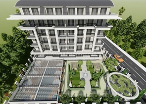 Элитный жилой комплекс вблизи моря на начальном этапе строительства