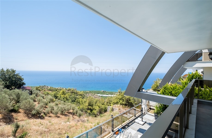 Вилла 3+1  с панорамным видом в районе Каргыджак