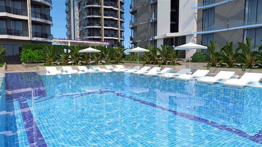 Квартира 1+1 от известного застройщика в 200 м от моря в районе Тосмур