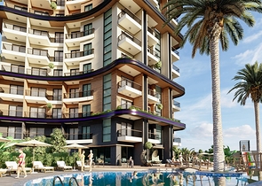 Квартира 2+1 на этапе строительства в районе Махмутлар