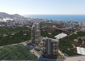 Квартира 2+1 на этапе строительства в районе Махмутлар