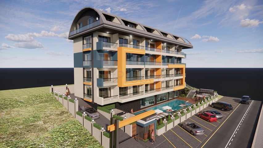 Квартира 1+1 в одном из новых комплексов района Махмутлар