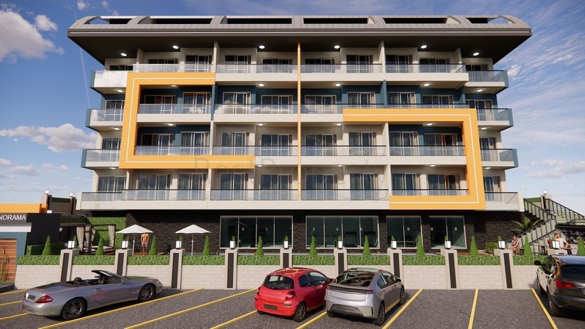 Квартира 1+1 в одном из новых комплексов района Махмутлар