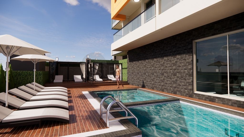 Квартира 1+1 в одном из новых комплексов района Махмутлар