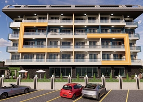 Квартира 1+1 в одном из новых комплексов района Махмутлар