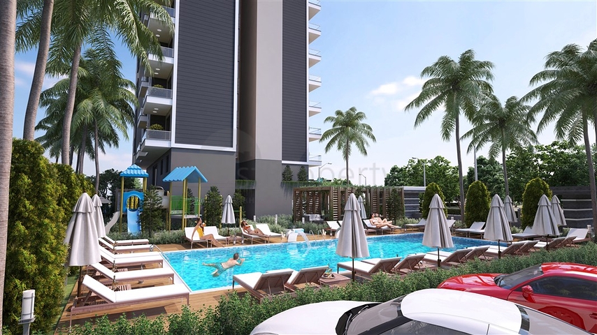 Строящийся проект в популярном районе Махмутлар