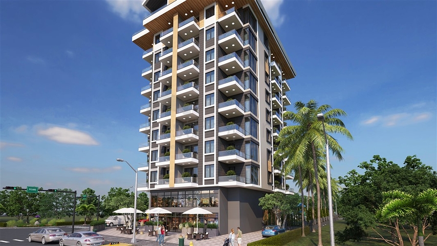 Строящийся проект в популярном районе Махмутлар