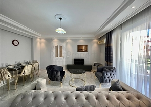 Трехкомнатная меблированная квартира в районе Оба