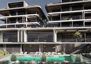 Премиальный комплекс у подножья крепости в Алании