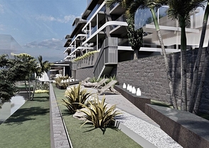 Премиальный комплекс у подножья крепости в Алании