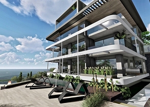 Премиальный комплекс у подножья крепости в Алании