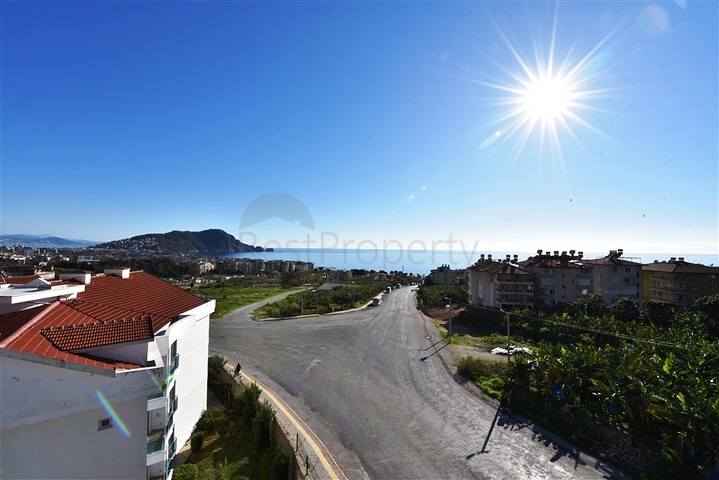 Квартира 2+1 с панорамным видом на море в районе пляжа Клеопатры