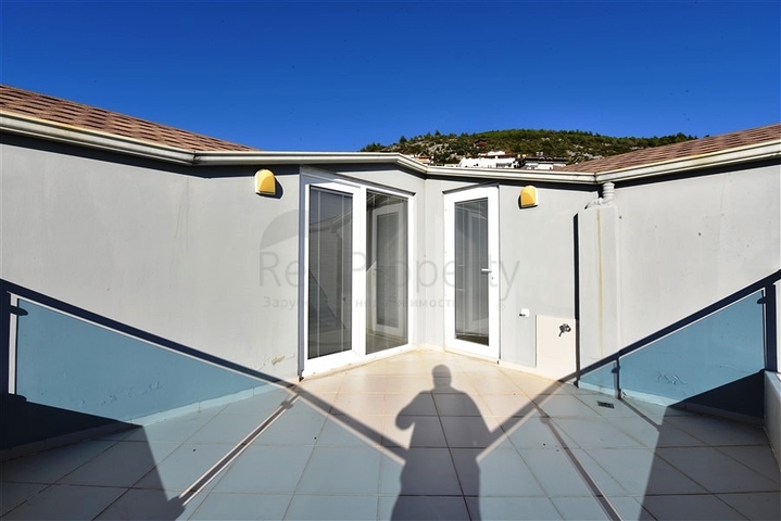 Квартира 2+1 с панорамным видом на море в районе пляжа Клеопатры