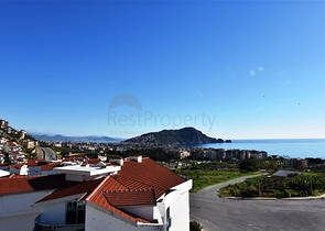 Квартира 2+1 с панорамным видом на море в районе пляжа Клеопатры