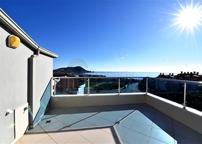 Квартира 2+1 с панорамным видом на море в районе пляжа Клеопатры