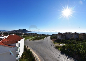 Квартира 2+1 с панорамным видом на море в районе пляжа Клеопатры