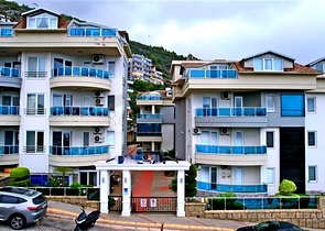 Квартира 2+1 с панорамным видом на море в районе пляжа Клеопатры