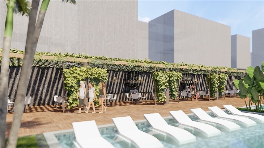 Квартира 1+1 на первой береговой линии в комплексе со всей инфраструктурой