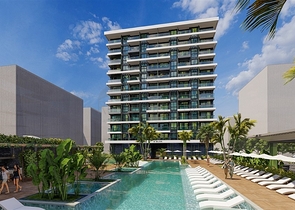 Квартира 1+1 на первой береговой линии в комплексе со всей инфраструктурой