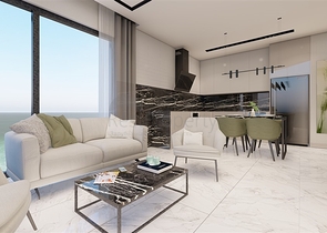 Квартира 1+1 на первой береговой линии в комплексе со всей инфраструктурой