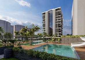 Квартира 1+1 на первой береговой линии в комплексе со всей инфраструктурой