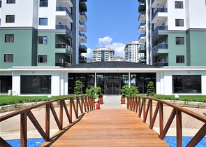 Большая квартира в аренду в комплексе с отельной инфраструктурой в районе Махмутлар! 