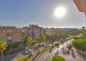 Просторная квартира центр Алании, пляж Клеопатр