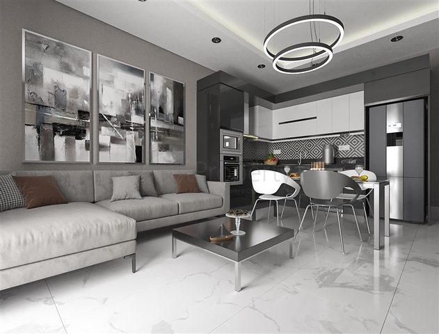 Квартира планировки 1+1 в новом комплексе Махмутлара