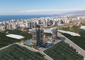 Квартира планировки 1+1 в новом комплексе Махмутлара