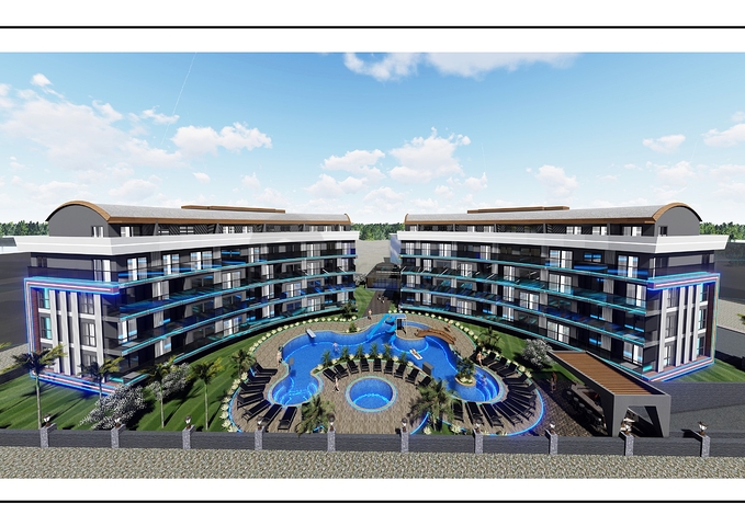 Квартира 1+1 в строящемся проекте района Оба 