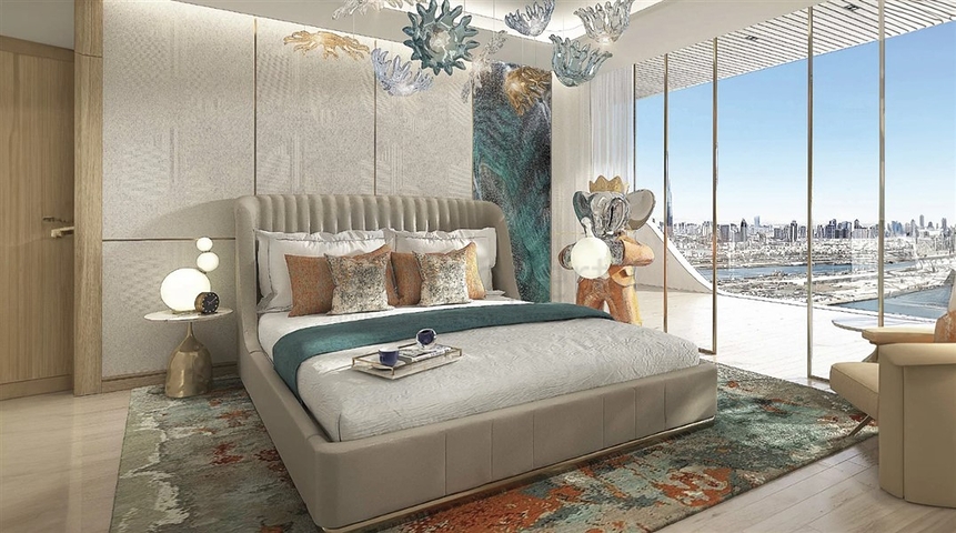 Дизайнерские апартаменты на первой береговой с видом на Персидский залив