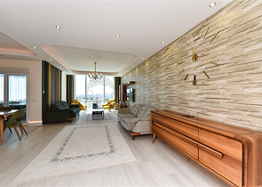 Меблированный пентхаус 4+1 с видом на море в Махмутларе