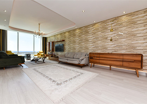 Меблированный пентхаус 4+1 с видом на море в Махмутларе