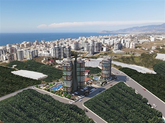 Апартаменты 1+1 в районе Махмутлар