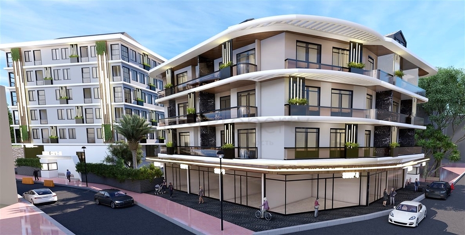 Квартира планировкой 1+1 в новом комплексе в центре Алании