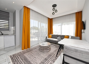 Меблированная квартира 1+1 в новом комплексе в Авсалларе