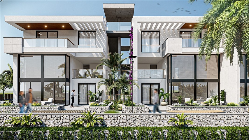 Пентхаус в 250 м до Средиземного моря в живописном районе Эсентепе 