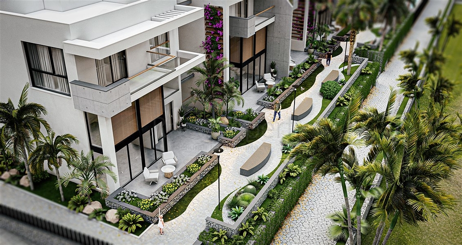 Пентхаус в 250 м до Средиземного моря в живописном районе Эсентепе 