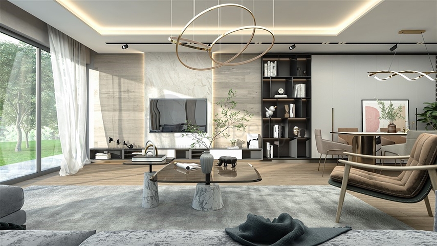 Строящиеся виллы с личным бассейном в районе Томюк- Эрдемли