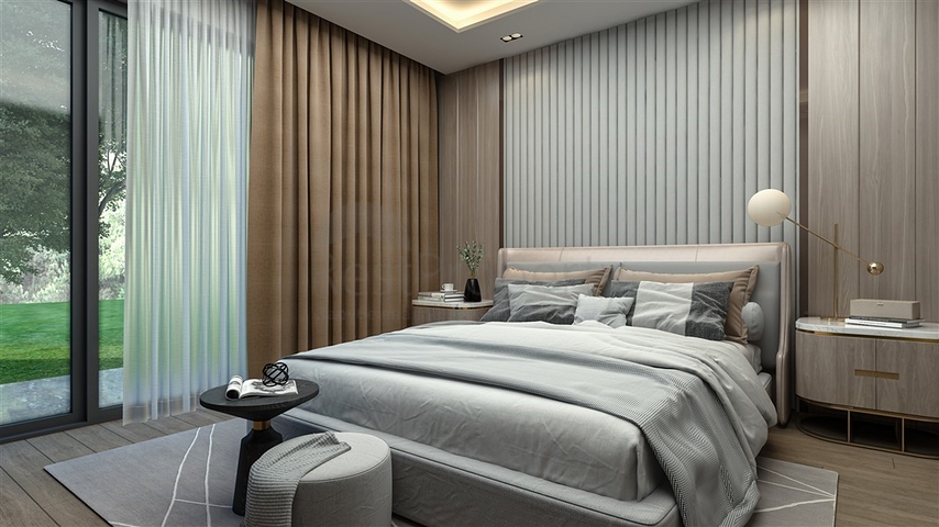 Строящиеся виллы с личным бассейном в районе Томюк- Эрдемли