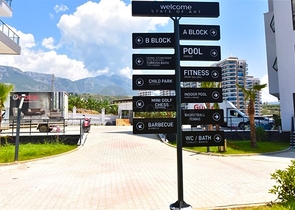 Квартира 1+1 с видом на горы и море в районе Махмутлар