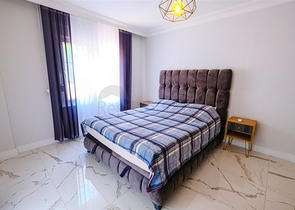 Мебелированная просторная квартира в комплексе с видом на море и горы