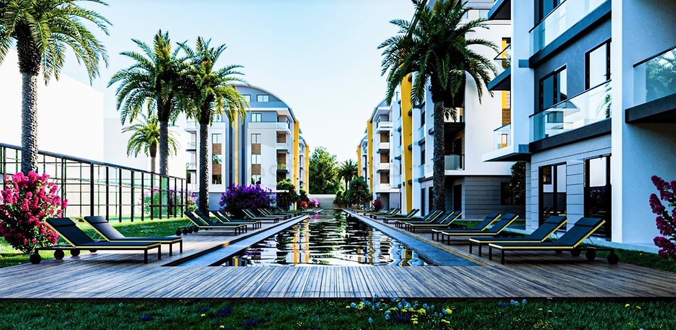 Квартира 1+1 в пешей доступности к морю в районе Окурджалар