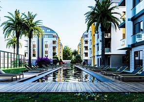 Квартира 1+1 в пешей доступности к морю в районе Окурджалар