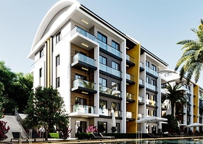 Квартира 1+1 в пешей доступности к морю в районе Окурджалар