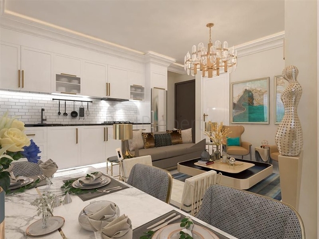 Пентхаус 2+1 с видом на море в центре Алании