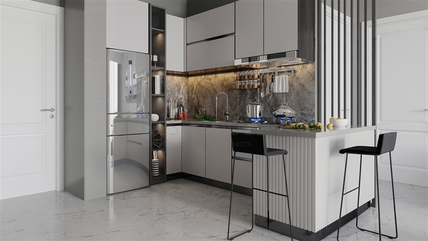 Пентхаус 2+1 в 50м от пляжа Клеопатра