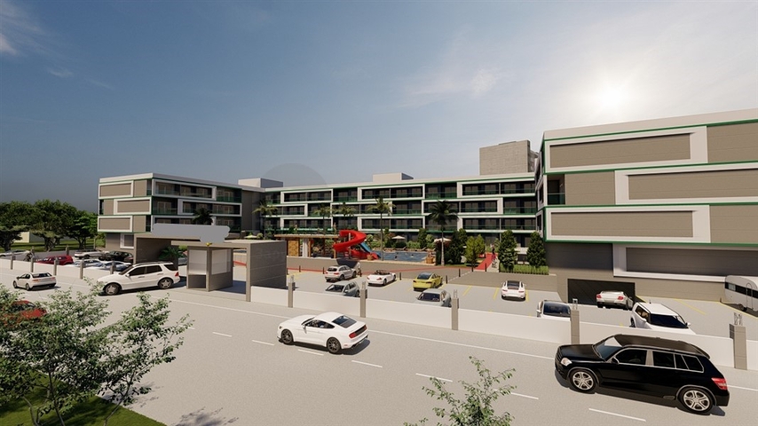 Квартиры в новом строящемся проекте в районе Томюк в 350 метрах от моря